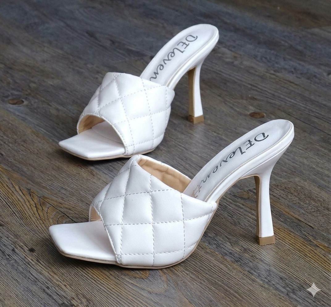 Mules à Talons Matelassées