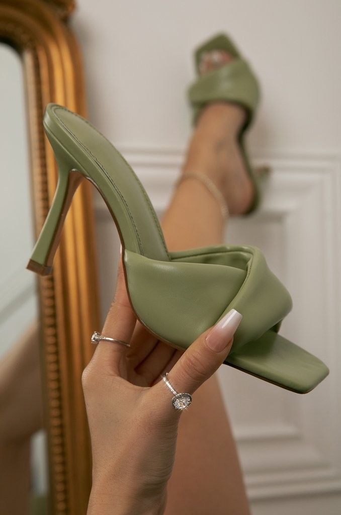 Mules à Talon Twist & Square